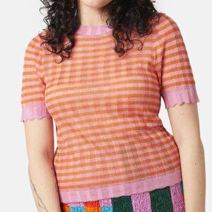 NWT Gorman All Aligned Knit Top (Orange)